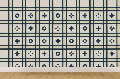 Parallel Crossline Study designer printed wallpapers