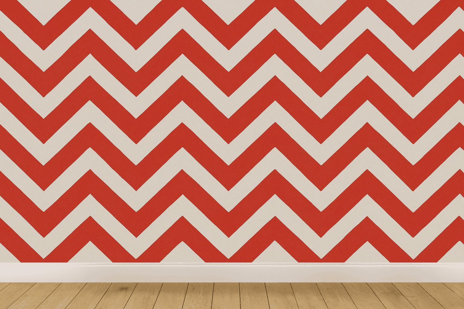 Chevron Offset Chorus personalized wall coverings
