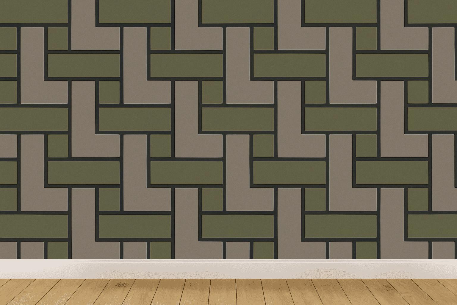 Staggered Block Weave custom wallpapers