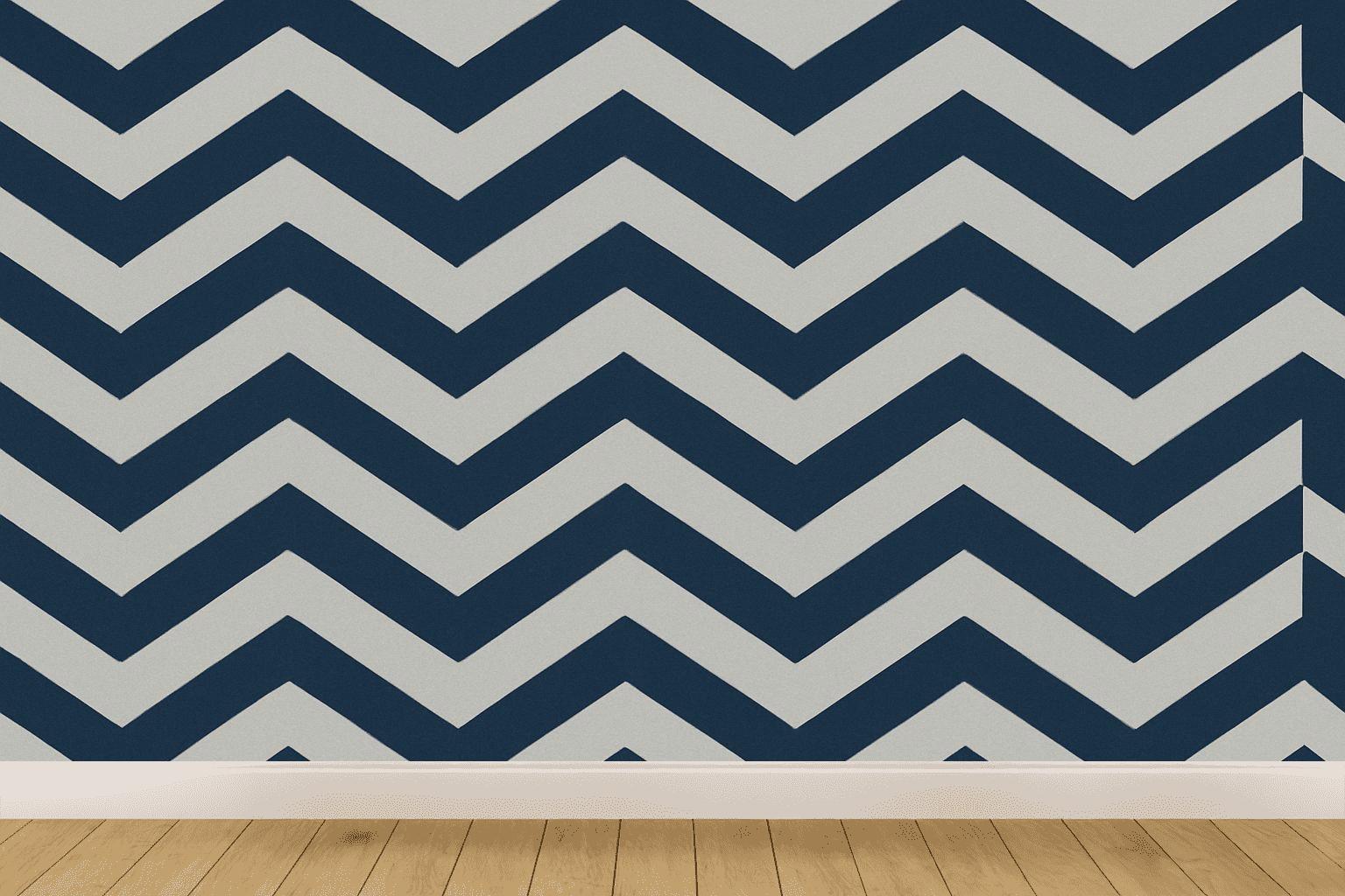 Chevron Offset Chorus designer printed wallpapers