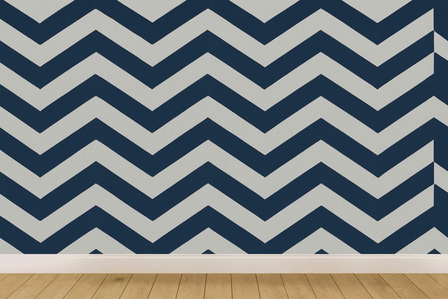 Chevron Offset Chorus designer printed wallpapers