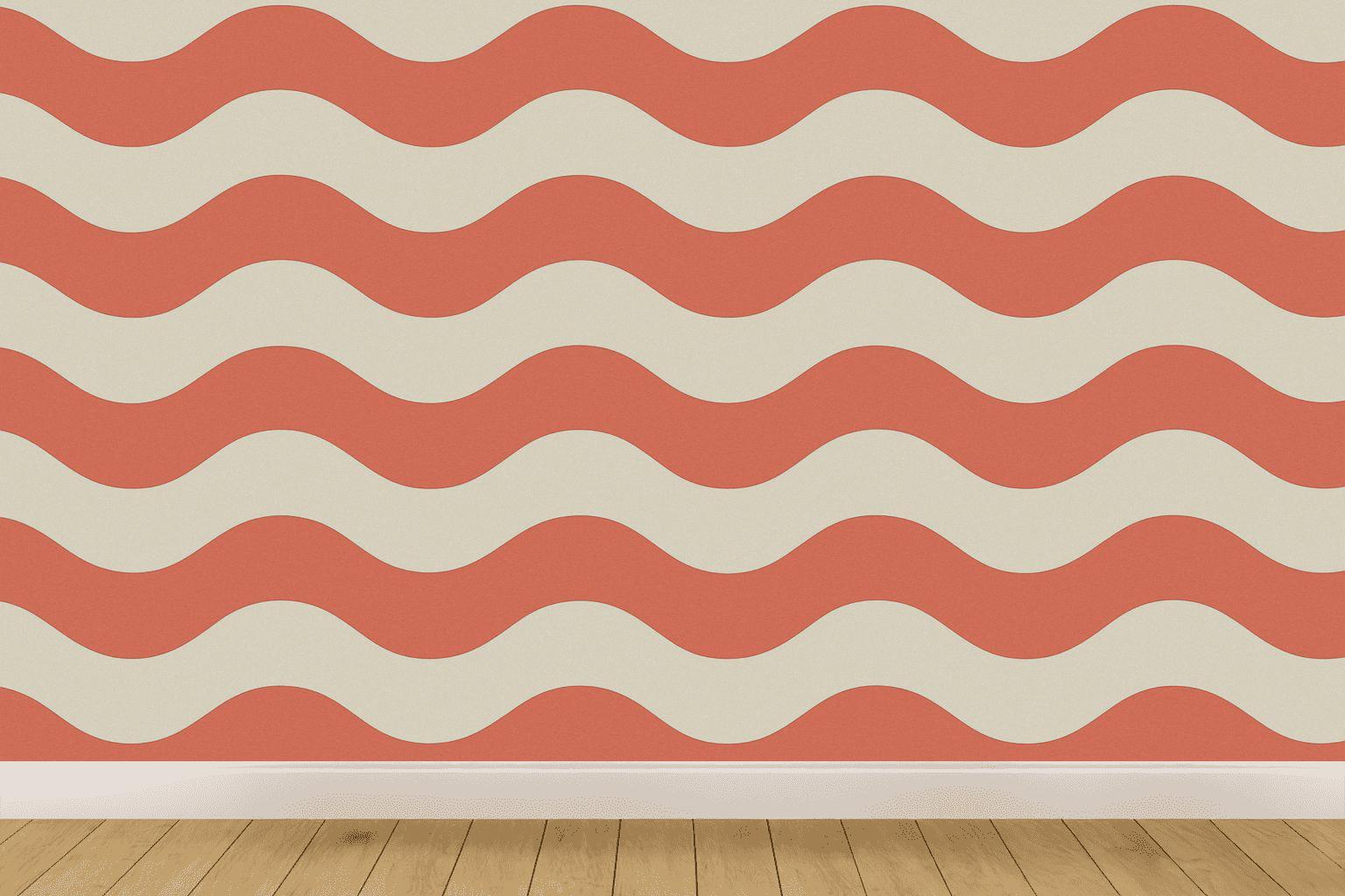 Sine Stripe Stack Study designer printed wallpapers