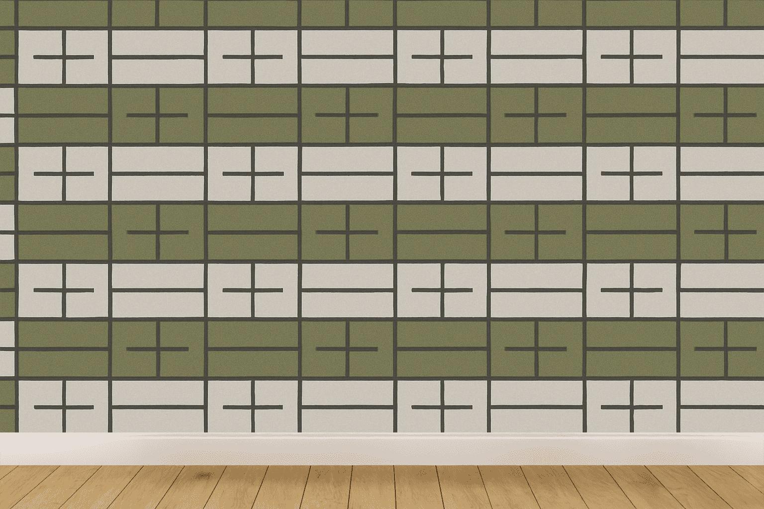 Staggered Block Weave wallpapers for interior design