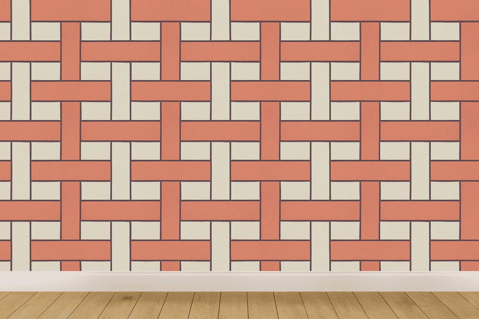 Interwoven Band Lattice designer printed wallpapers