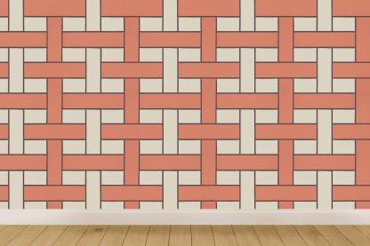 Interwoven Band Lattice designer printed wallpapers