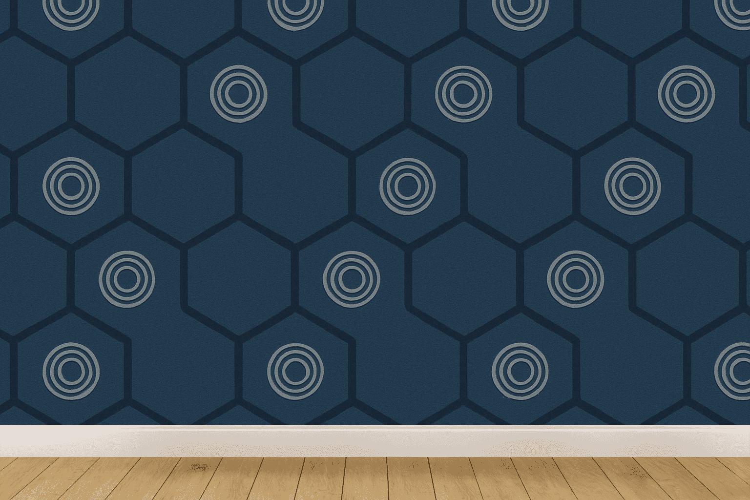 Hex Grid Driftwave premium wall decorations