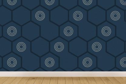 Hex Grid Driftwave premium wall decorations