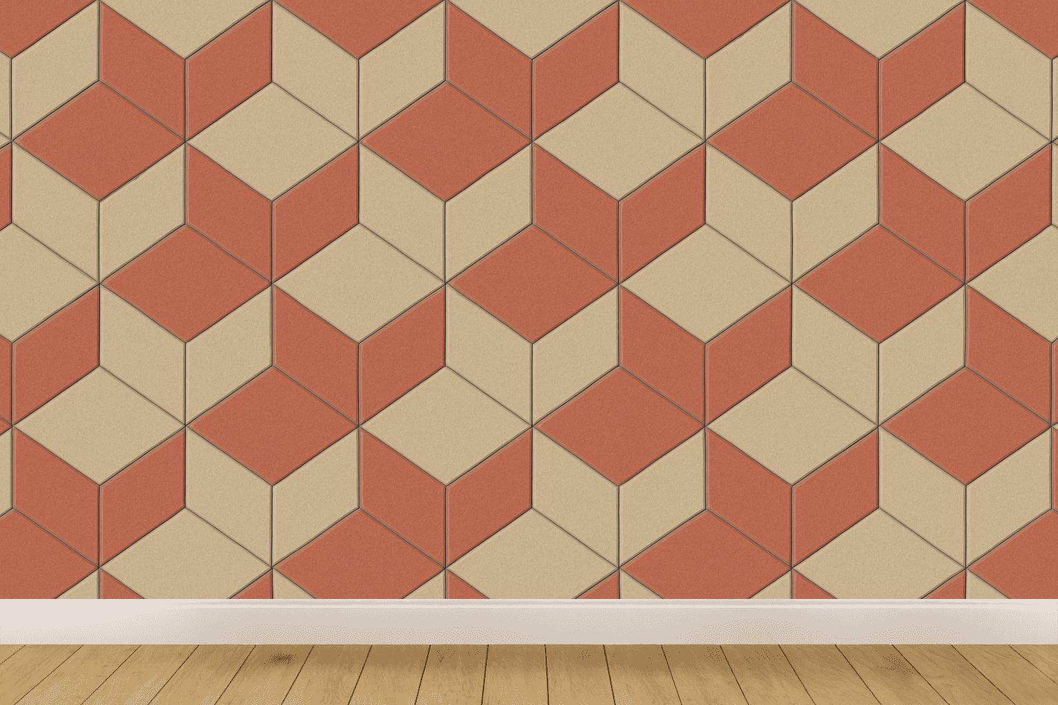 Stacked Rhombus Relay wallpapers for interior design