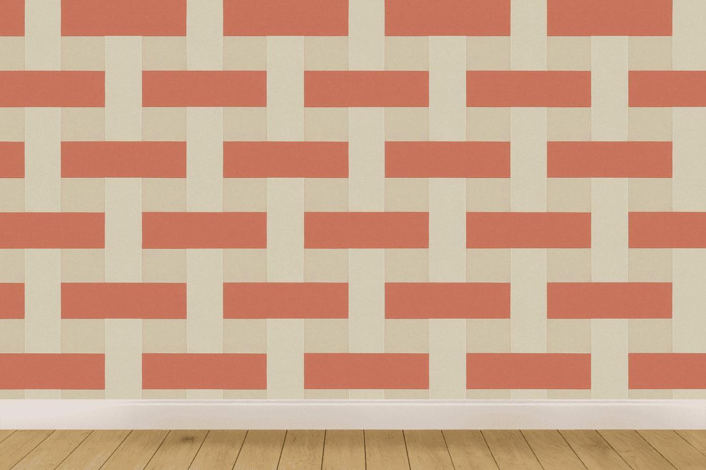 Interwoven Band Lattice designer printed wallpapers