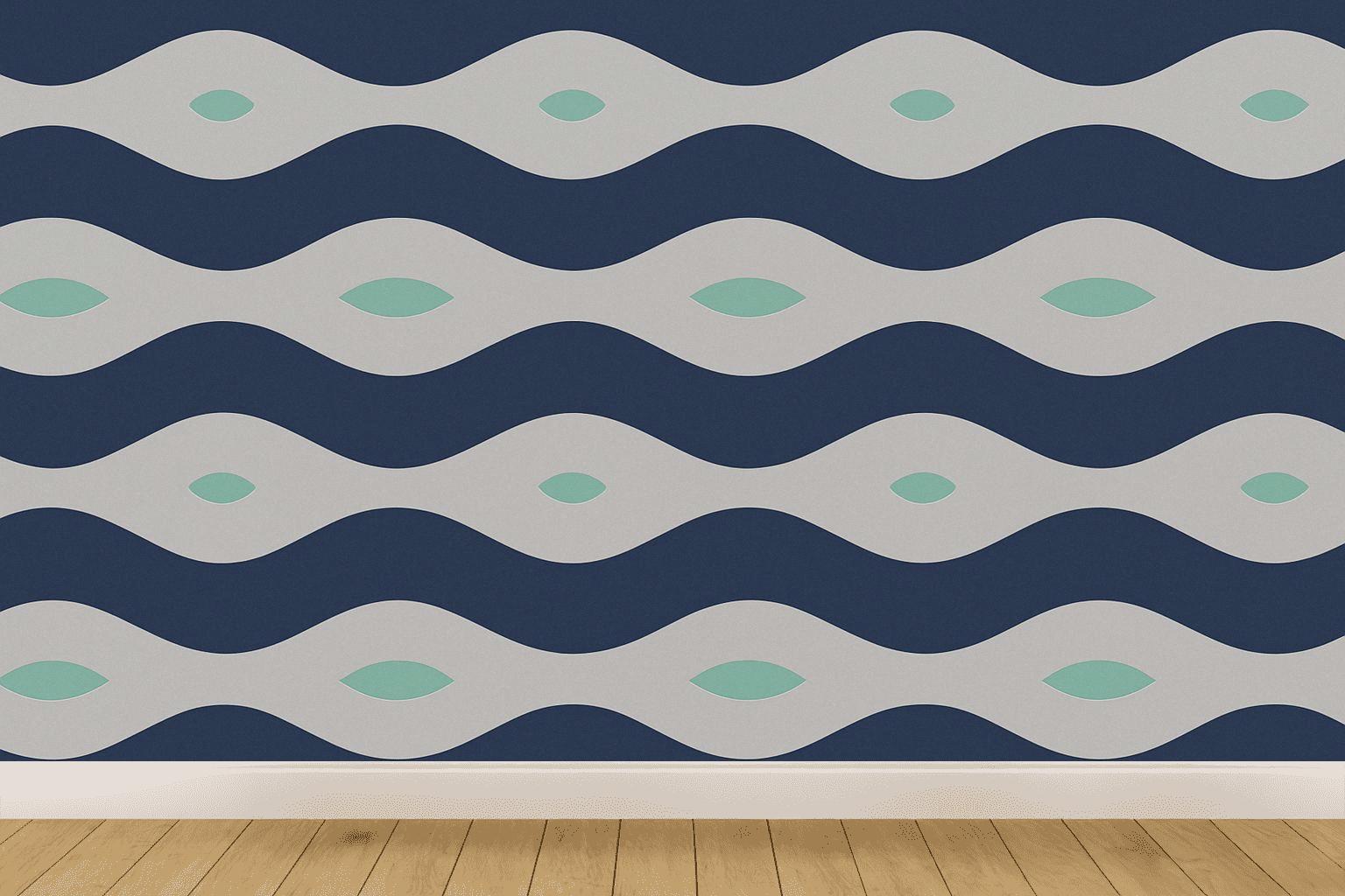 Sine Stripe Stack Study designer printed wallpapers