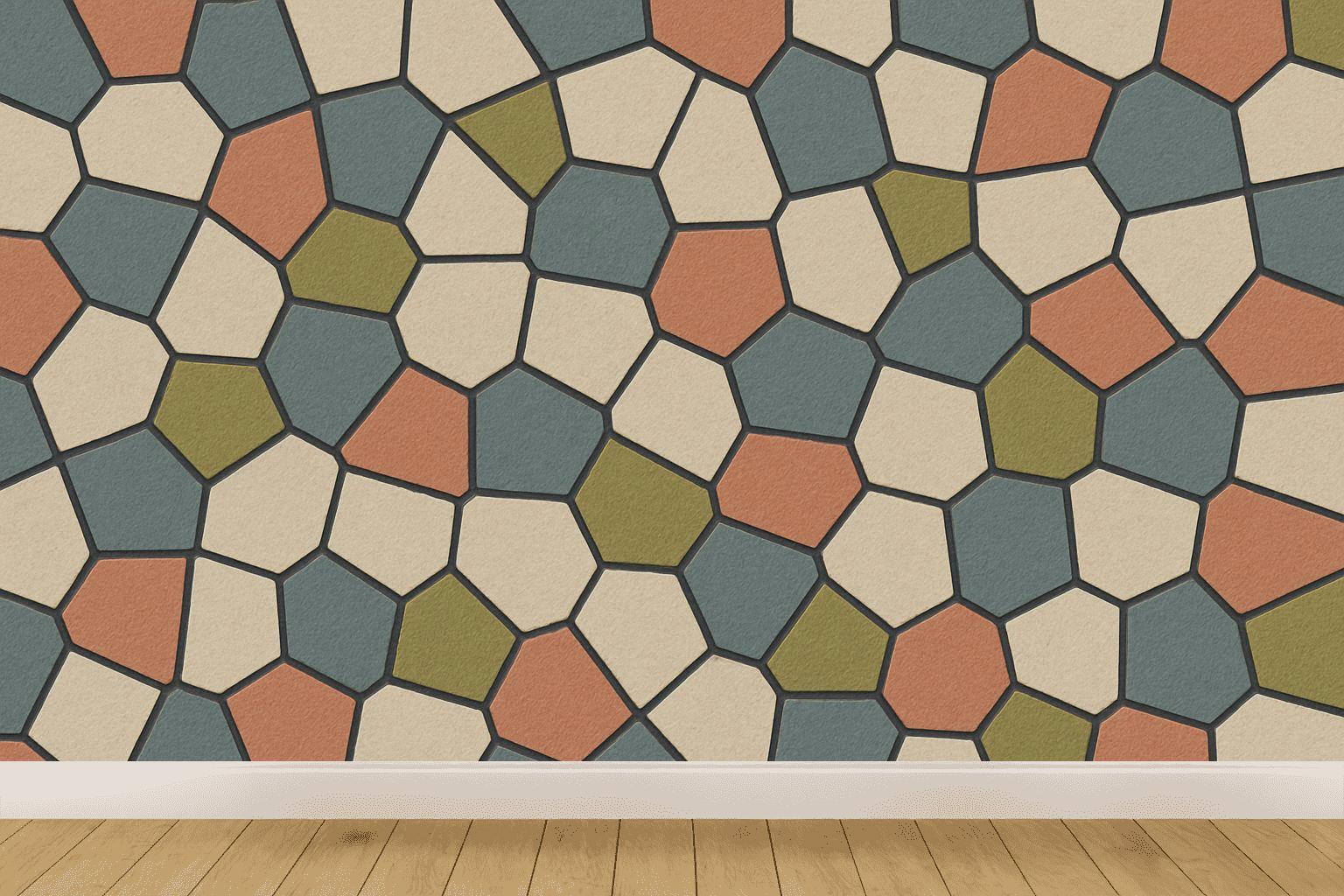 Cellular Shard Mosaic designer printed wallpapers