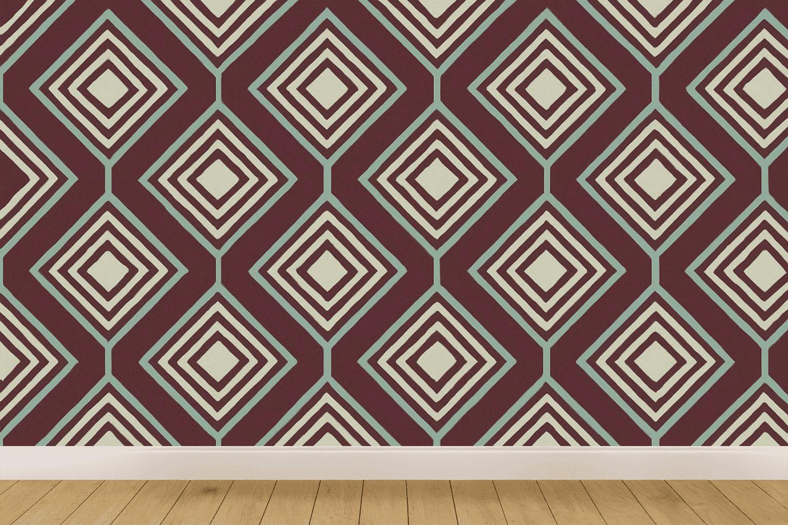 Stacked Diamond Panel personalized wall coverings