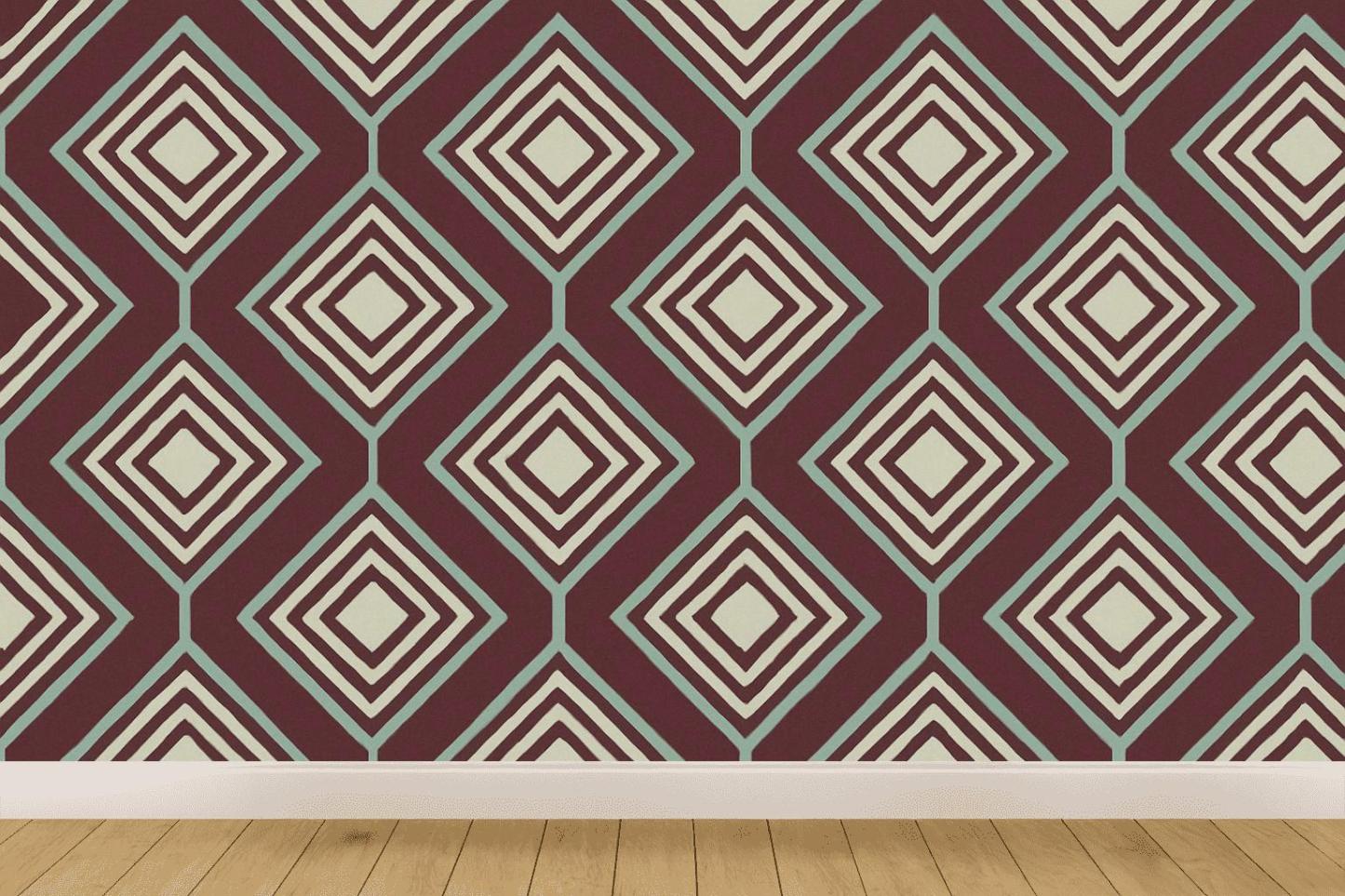 Stacked Diamond Panel personalized wall coverings