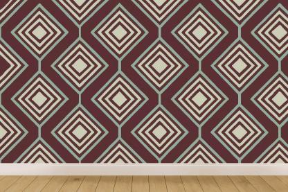 Stacked Diamond Panel personalized wall coverings