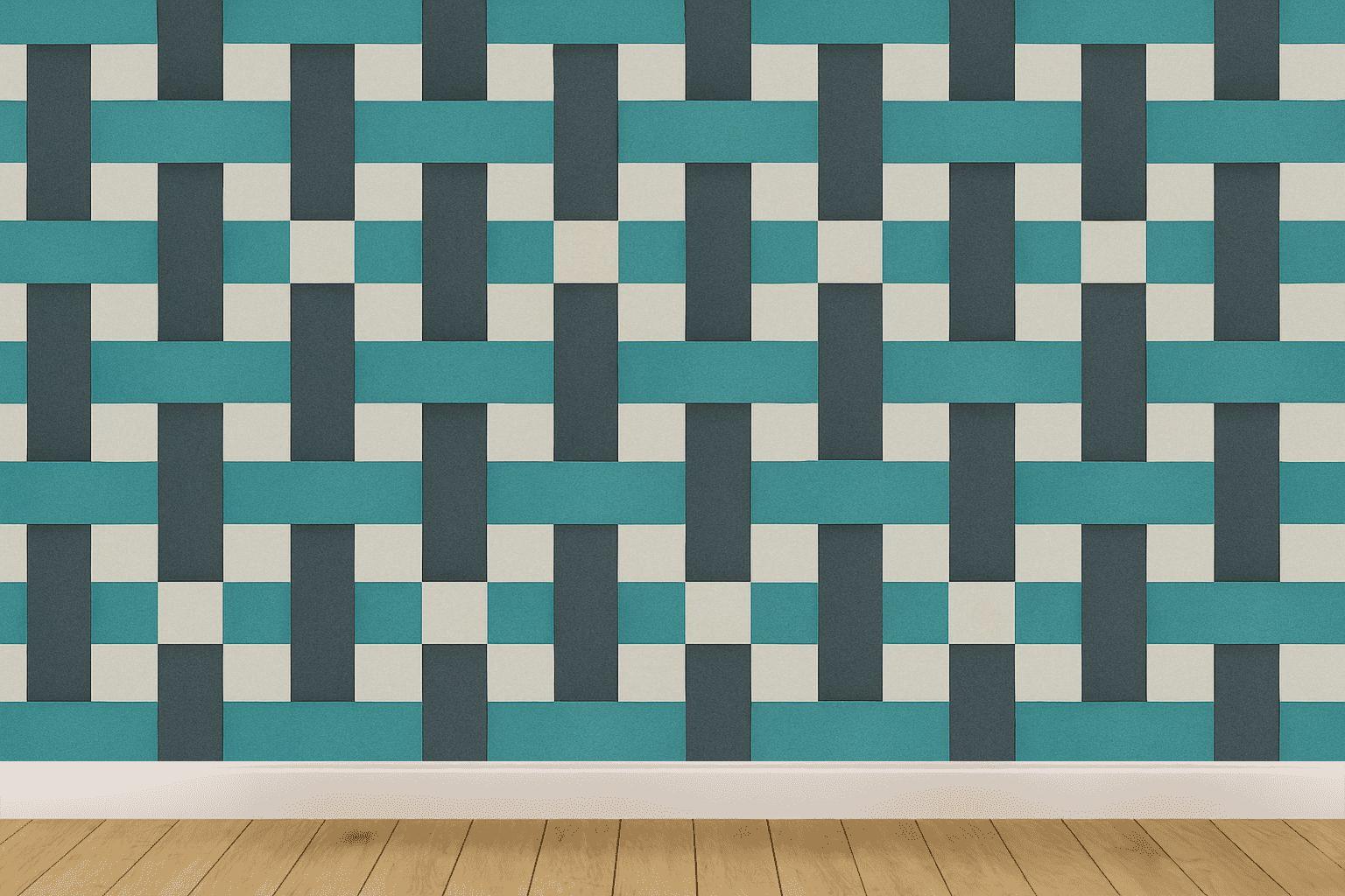 Interband Link Weave designer printed wallpapers