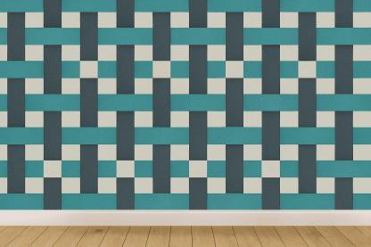 Interband Link Weave designer printed wallpapers