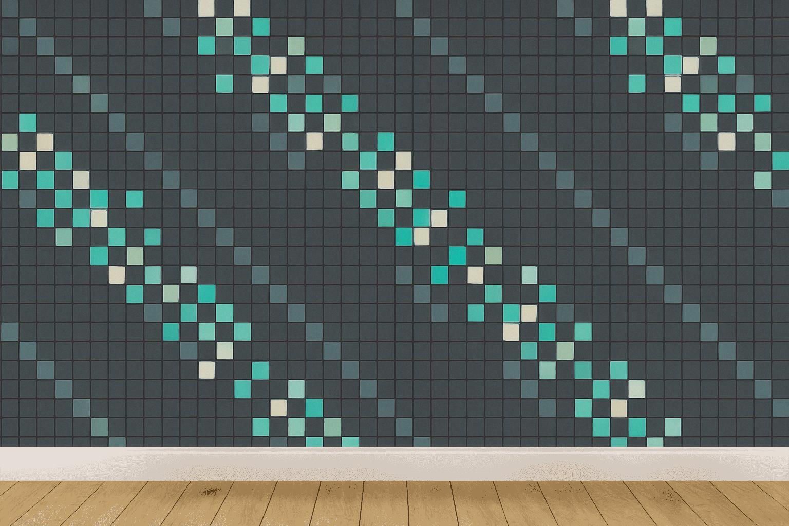 Quantum Pixel Drift designer printed wallpapers