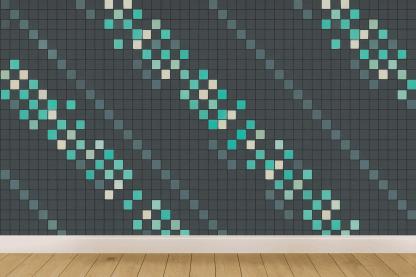 Quantum Pixel Drift designer printed wallpapers