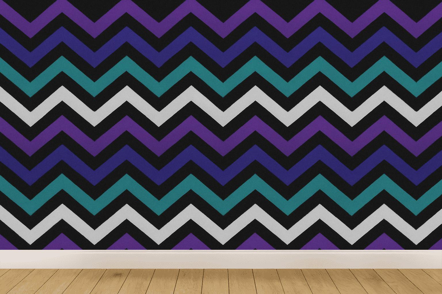 Cosmic Chevron Pulse designer printed wallpapers
