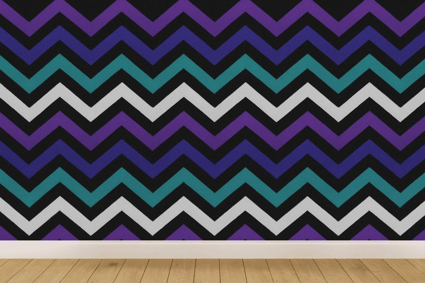 Cosmic Chevron Pulse designer printed wallpapers