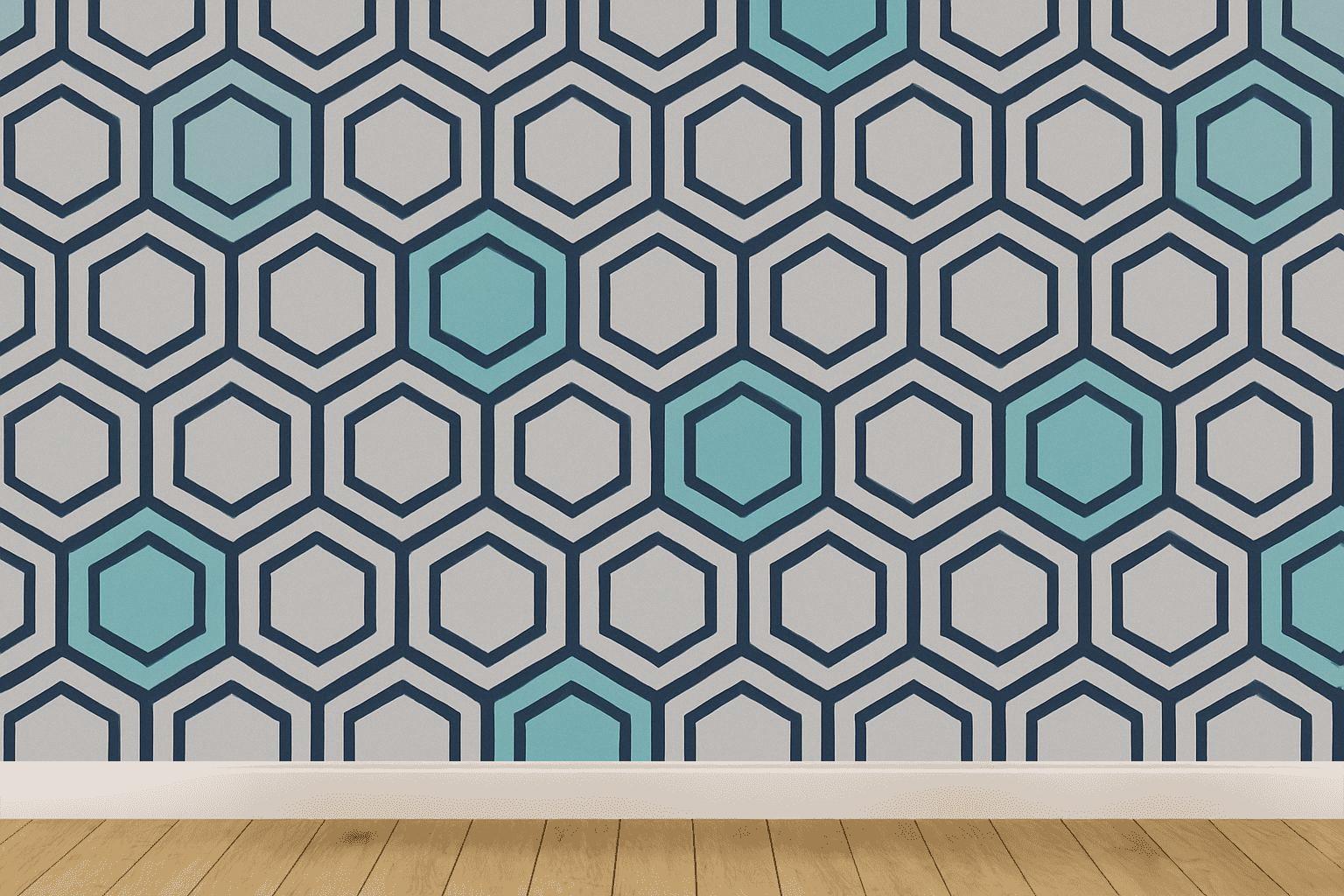 Celestial Hex Circuit designer printed wallpapers