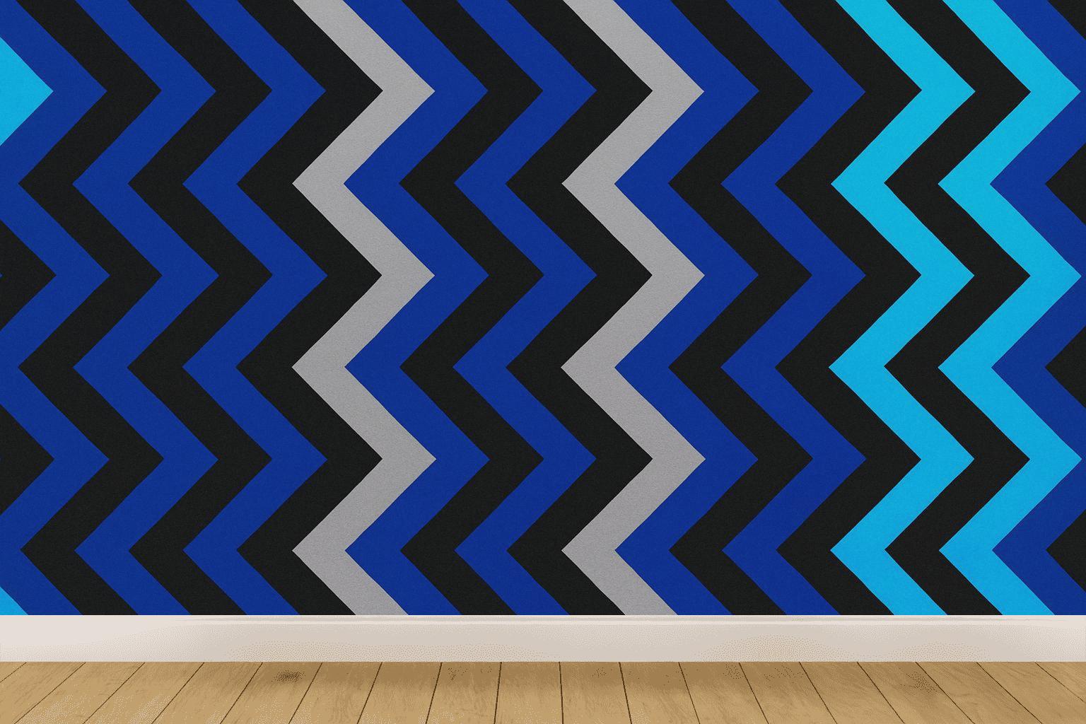 Cosmic Chevron Relay designer printed wallpapers