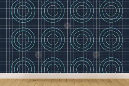Orbital Grid Interference decorative wall murals