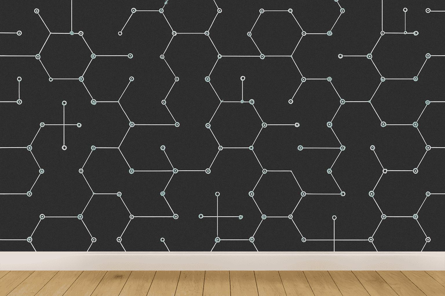 Stellar Circuit Lattice personalized wall coverings