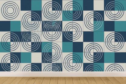 Orbital Grid Interference personalized wall coverings