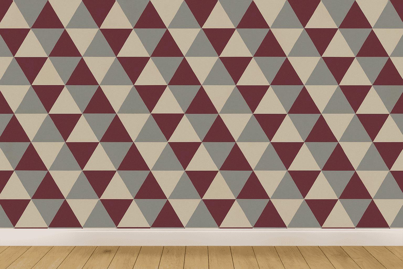 Triangular Wave Lattice personalized wall coverings