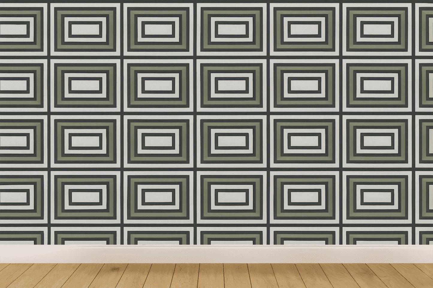 Concentric Bar Circuit decorative wall murals