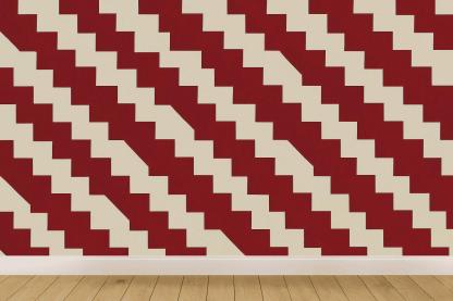 Diagonal Step Lattice designer printed wallpapers