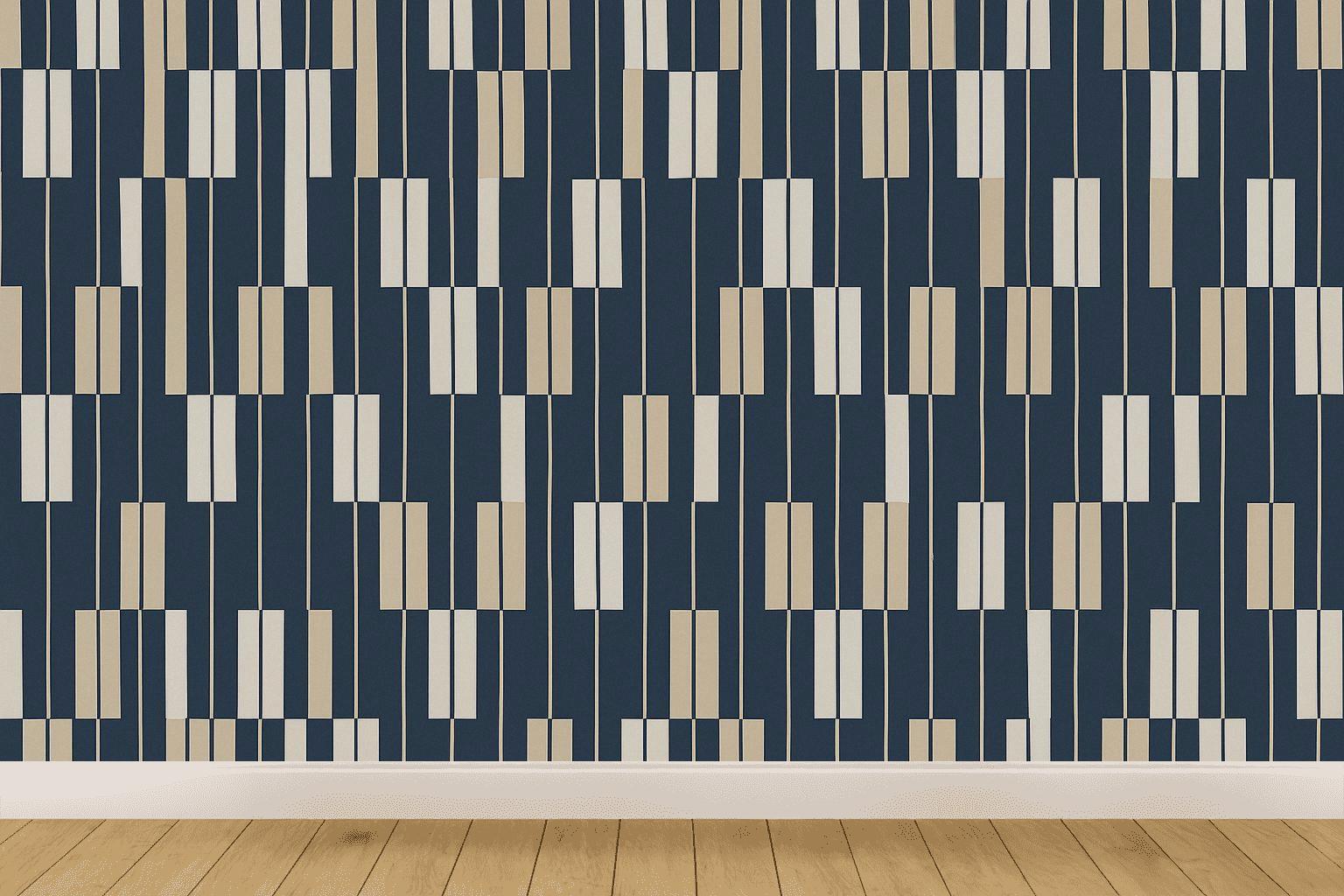 Broken Stripe Mosaic trendy peel wallpapers