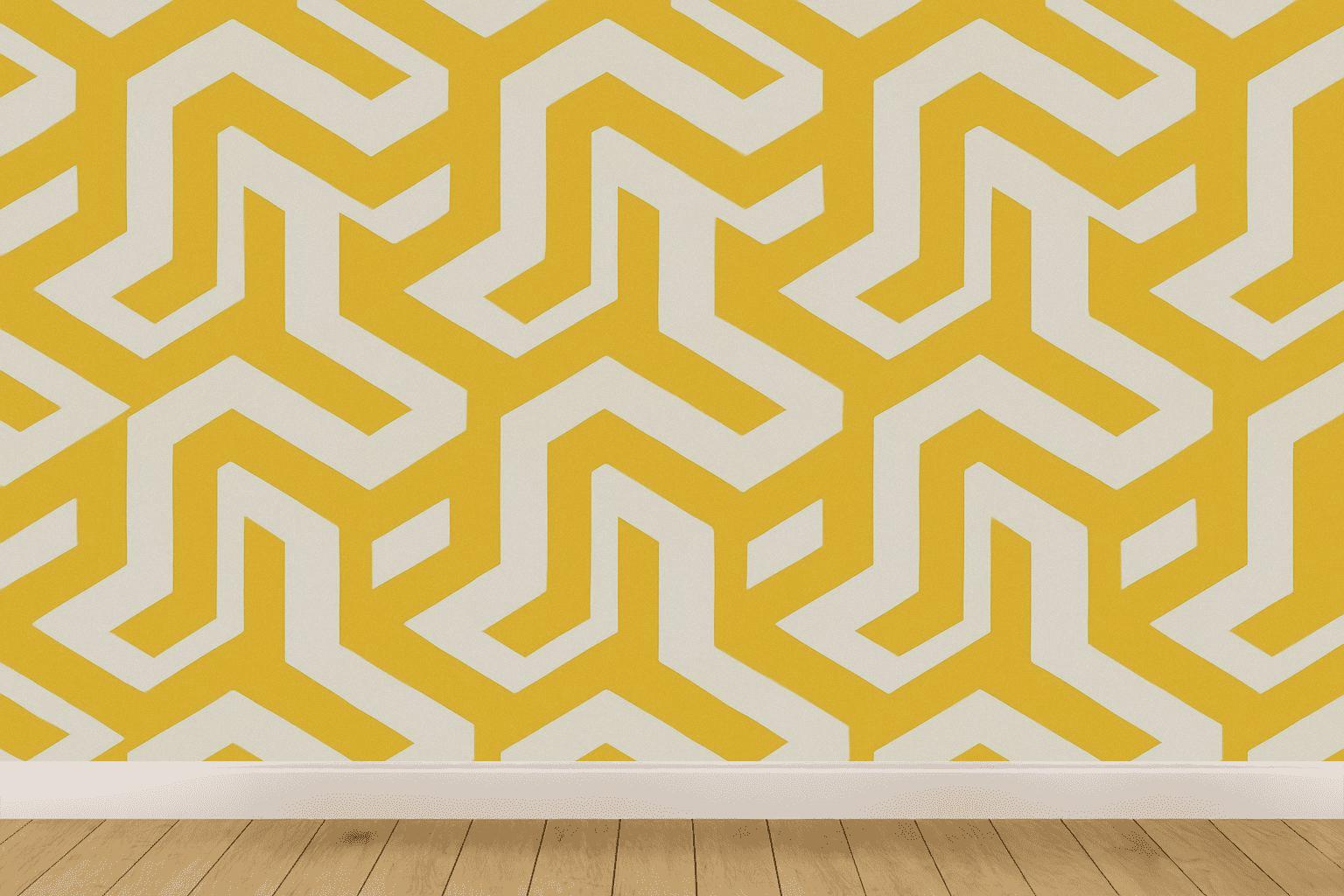 Interlocking Angle Bands personalized wall coverings