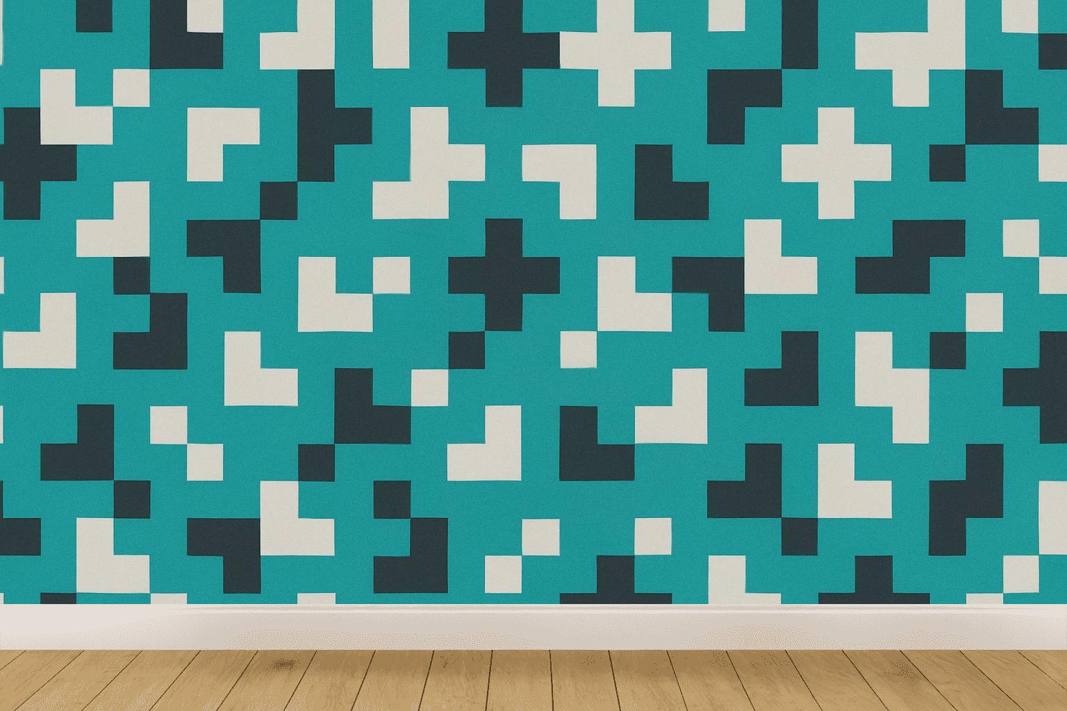 Pixel Shard Grid trendy peel wallpapers