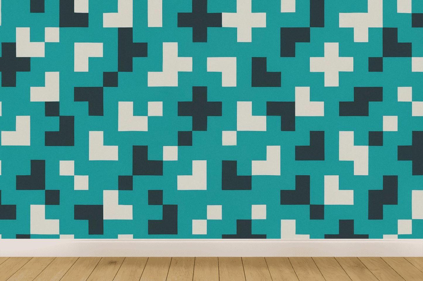 Pixel Shard Grid trendy peel wallpapers