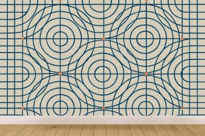 Orbital Grid Interference personalized wall coverings
