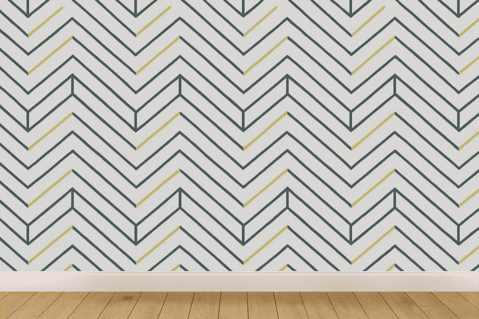 Comet Trail Chevron Mesh personalized wall coverings