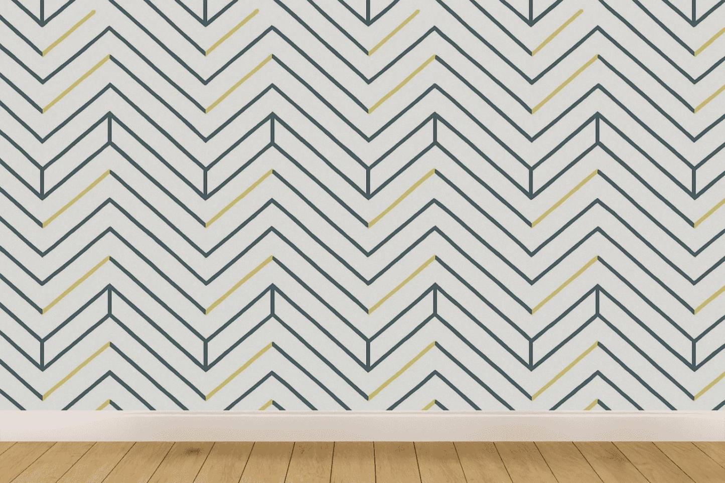 Comet Trail Chevron Mesh personalized wall coverings