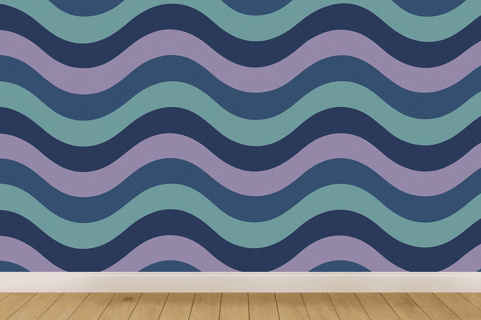 Aurora Wave Stripe Field personalized wall coverings