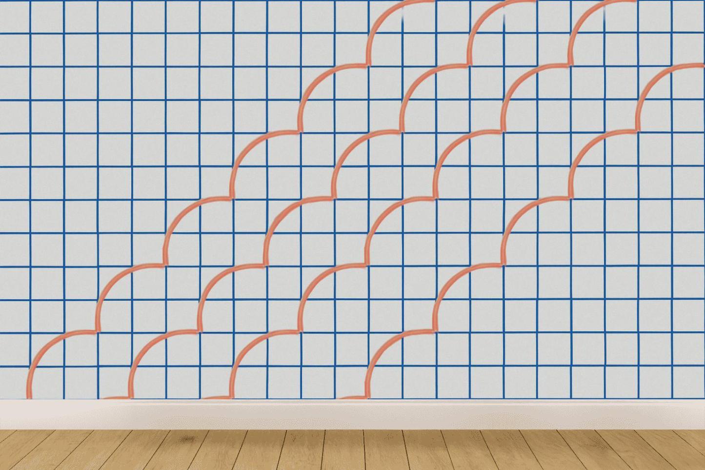 Orbit Line Step Matrix personalized wall coverings
