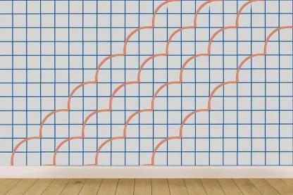 Orbit Line Step Matrix personalized wall coverings