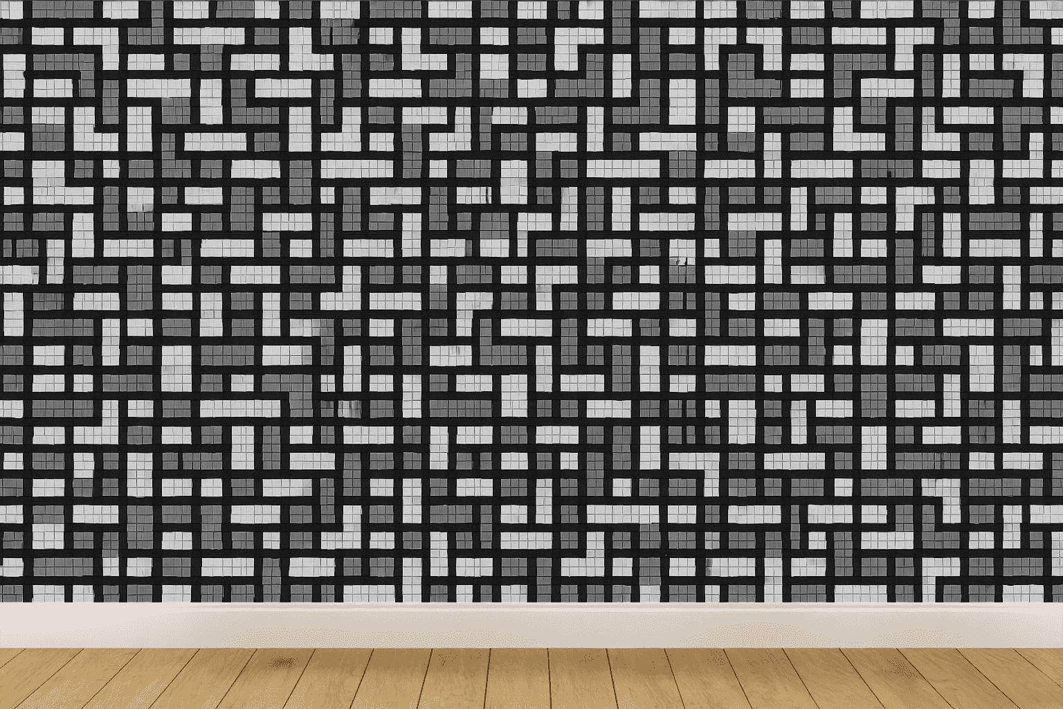 Dark Matter Grid Noise premium wall decorations
