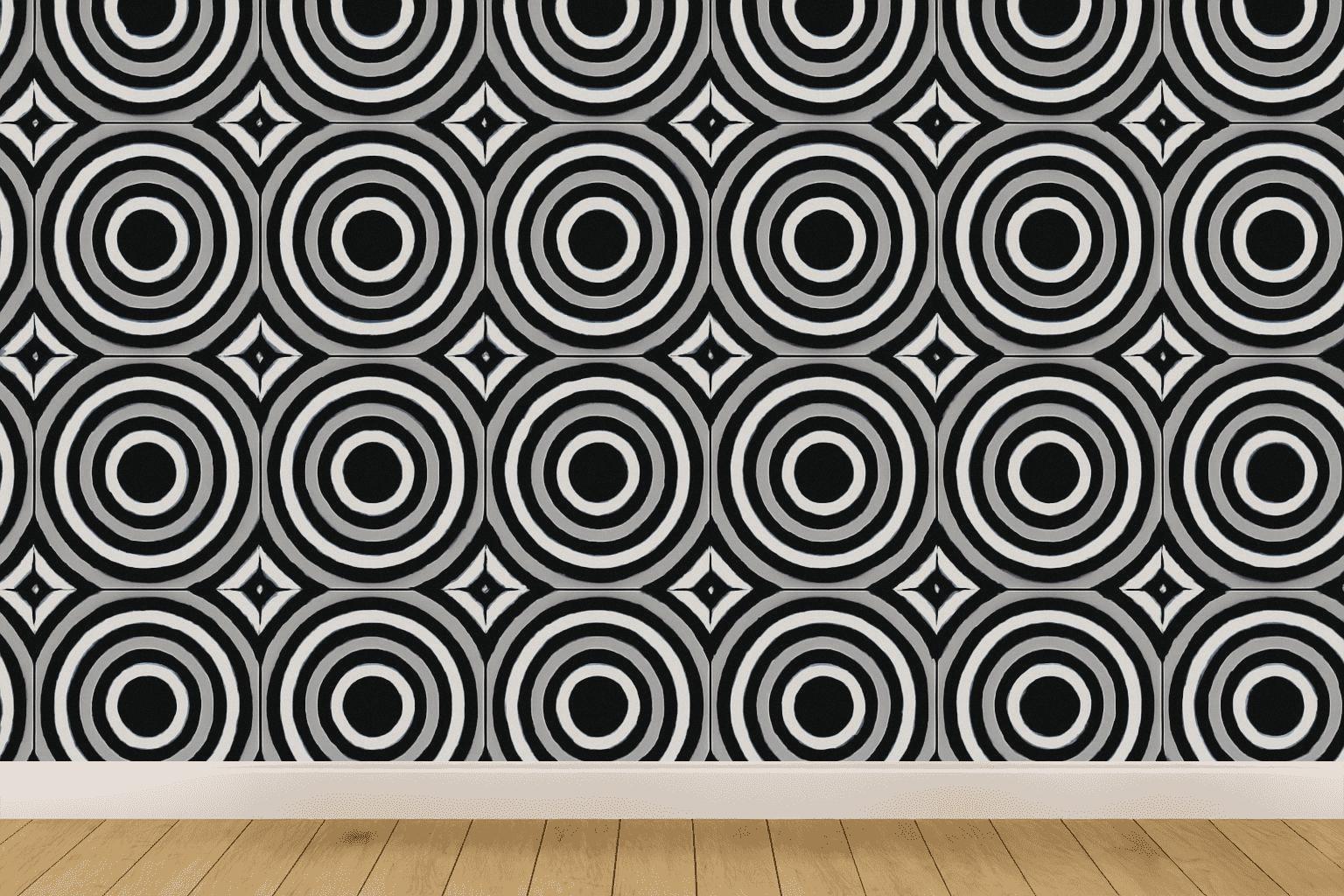 Void Ring Interference designer printed wallpapers