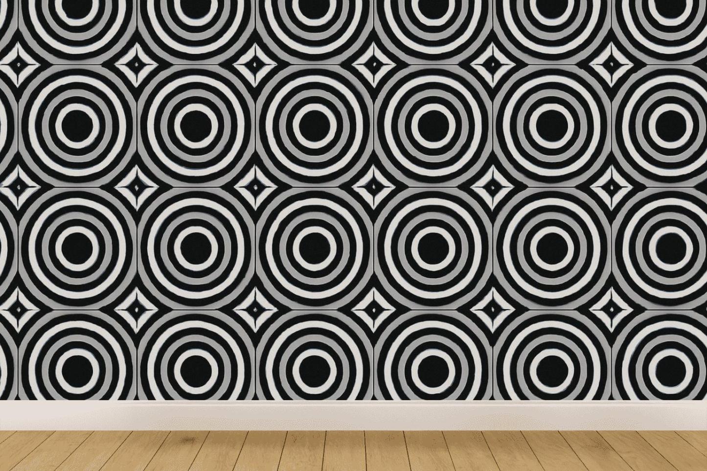 Void Ring Interference designer printed wallpapers