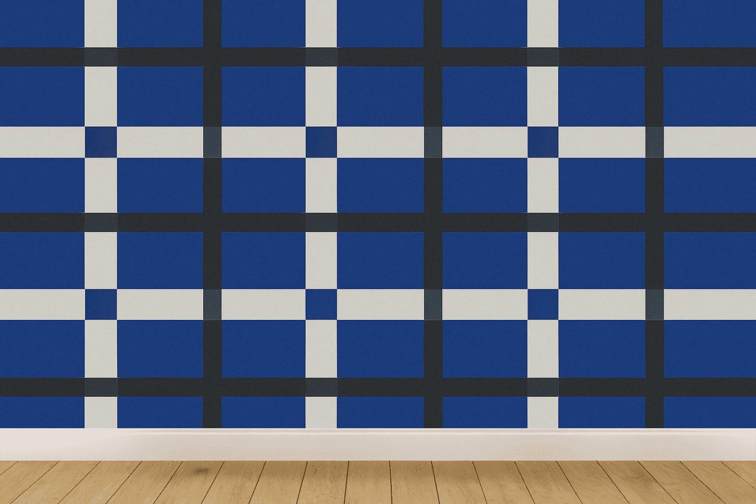 Orthogonal Pulse Grid decorative wall murals