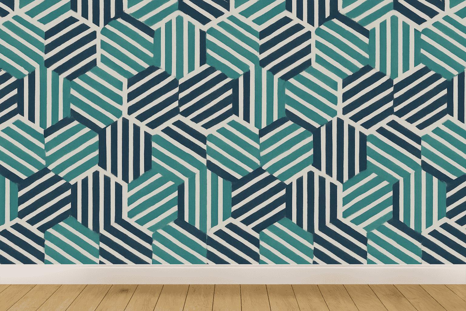 Offset Hexaloom Mesh designer printed wallpapers
