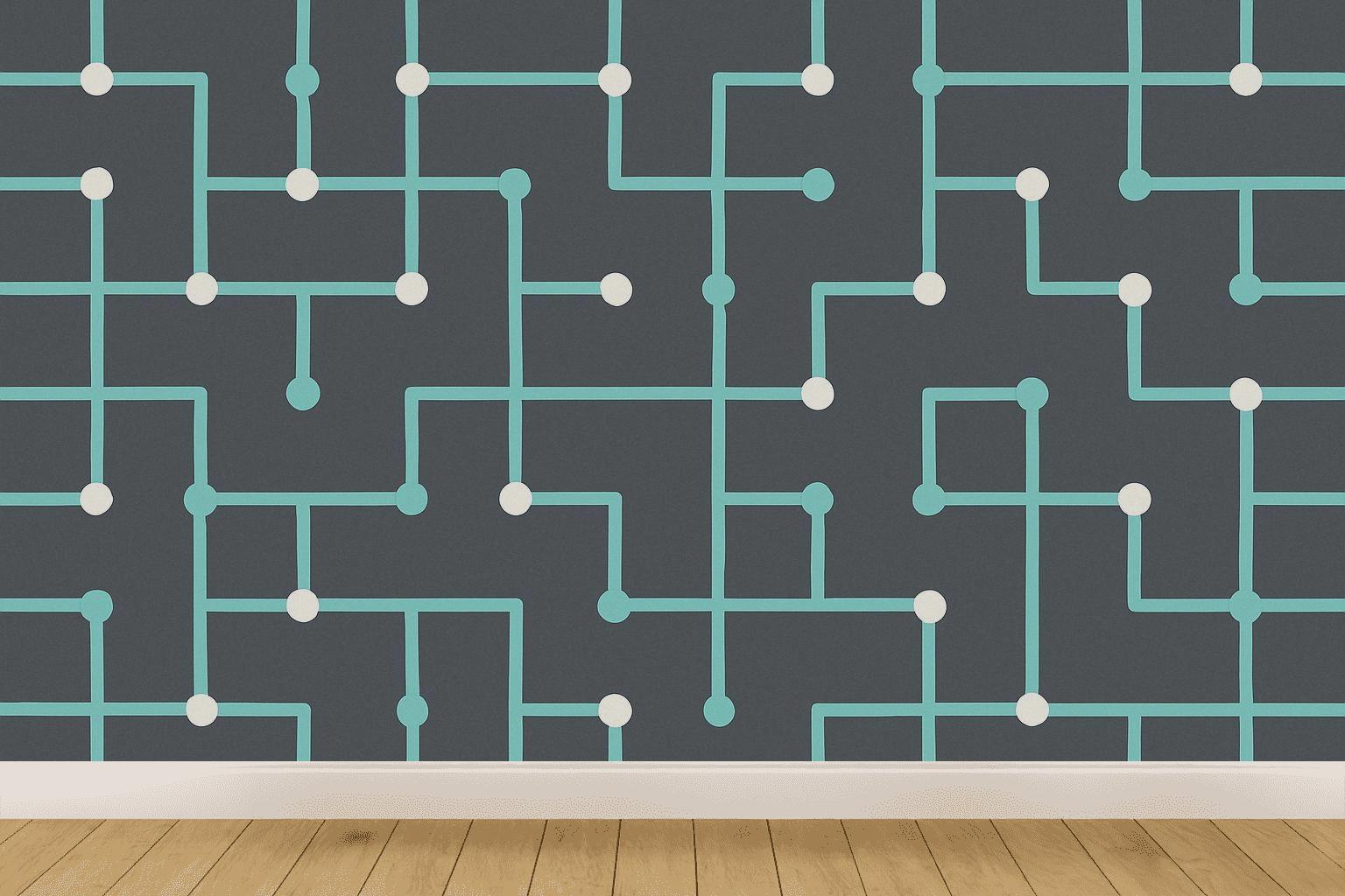Cosmic Circuit Net stylish home wallpapers
