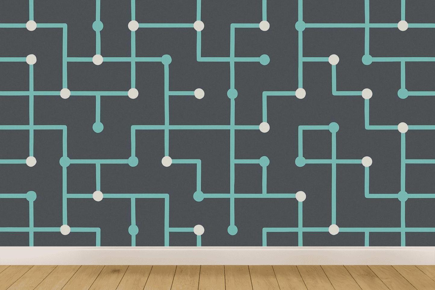 Cosmic Circuit Net stylish home wallpapers