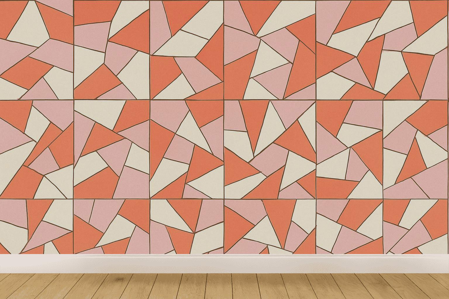 Shard Mosaic Grid wallpapers for interior design